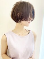 大人可愛い小顔ひし形クビレ丸みボブ20代30代40代大人ショート