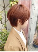 小顔ショート暖色カラー