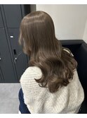 5526髪質改善アッシュブラックカーキベージュ艶髪ワンホンヘア