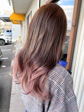 アーチテクトヘア(Architect hair by Eger) メテオカラー×毛先 pink