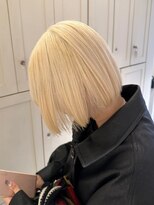 ベレーザ 渋谷(BELEZA)&nbsp;8727渋谷ブロンドホワトアッシュハイトーンカラーボブ韓国ヘア