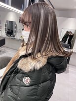 キング 梅田(K!ng) ハイライトカラーミルクティーベージュケアブリーチダブルカラー