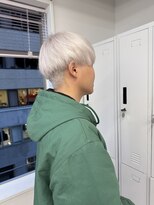 ペレ 渋谷(PELE)&nbsp;イメチェン/ホワイトブロンド/外ハネボブ/ワイドバング/渋谷