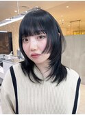 美髪顔周りレイヤーウルフレイヤー_ba508142