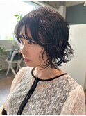 ボブパーマ/パーマボブ/前髪パーマ/ミニボブパーマ/ゆるめパーマ