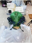カチモリ アップスタイル 結婚式セット お呼ばれヘア