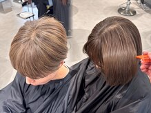 アース 溝の口店(HAIR&MAKE EARTH)の雰囲気（#白髪ぼかしハイライト×ショートスタイルが人気◎[白髪ぼかし]）