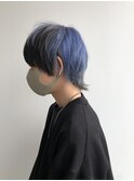 ブルー/デジタルパーマ/チェリーブラウン/下北沢