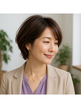 スープレックス ヘアーデザイン(SOUPREX HAIR DESIGN) ミセスエレガントショートボブ 20代 30代 40代 50代 60代