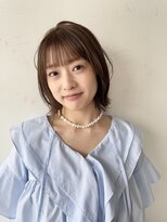 アールヘア ナチュラルアンドオーガニックサロン&nbsp;レイヤーボブ×オリーブベージュ【オーガニックカラー】