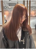 小川/ブリーチなしwカラーオレンジベージュロングレイヤー吉祥寺