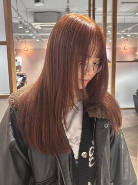 ラミエ バイ メルト 吉祥寺(lamie by melt) 小川/ブリーチなしwカラーオレンジベージュロングレイヤー吉祥寺