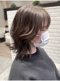 【外ハネレイヤー】大人の抜け感ミディ＠20代30代40代50代60代