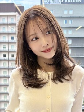 ルージュシー 堀江(RU10C) レイヤーカット/ブリーチなしダブルカラー/ベージュ AI未使用