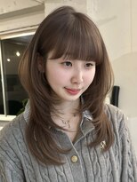 アンカーバイナチュラル(anchor by natural)&nbsp;韓国風/レイヤー/前髪カット/オリーブ/透明感/ハッシュカット