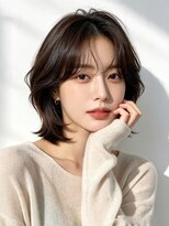 エイチ ウルフカット 大阪梅田(811)&nbsp;くるみちゃんヘアベリーショートマッシュウルフミディアムボブ