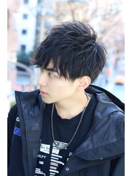 ネイビー(NAVY) コンパクトフェザーマッシュ スパイラルMIX 初パーマにオススメ