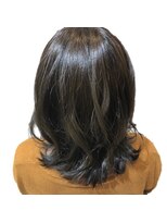 ブルー(BLUE)&nbsp;セミディ×グレーカラー