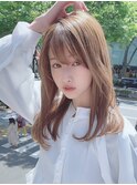 前髪/くびれ/イヤリングカラー/イメチェン/ラベンダーカラー