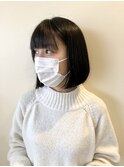 お手入れ楽ちん♪ワンレングスベースの前下がりボブ☆