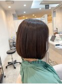 大人可愛い20代30代40代小顔丸み前下がりショートボブ