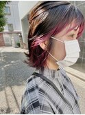 ラズベリーピンクインナーカラー　学割U24