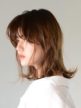 アース 三軒茶屋店(HAIR&MAKE EARTH) 三軒茶屋_セミロング_ブラウン_ミディアム_コテ巻き_パーマ_小顔