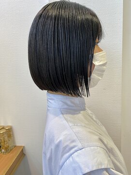 ロンドポレール 北千住(Lond polaire) 【航治郎】美髪ボブ/切りっぱなし/オリーブグレージュ