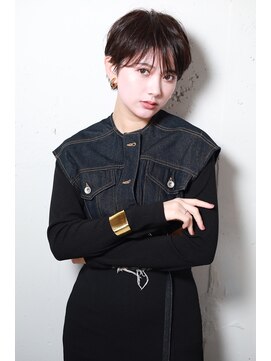 アディクト 東陽町西口(addict) アンニュイショートボブ＿シースルー＿ハンサム［東陽町］