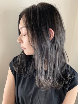 オリンテ バイ レシッド 表参道(orente by rcid) orente 表参道斜めバング×シルキーグレージュ