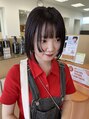 ヘアポジション 東通(HAIR Position)&nbsp;ブリーチ毛に暗めのダークレッド。深みが出てかわいいです。
