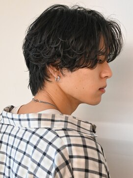 ディッセンバー 神宮前(December) ニュアンスパーマアッシュブラックウルフ波巻きスパイラル渋谷