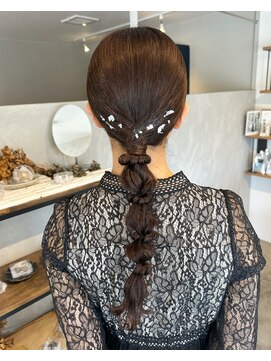 バレッタ(barretta) タイト×編み下ろしアレンジ