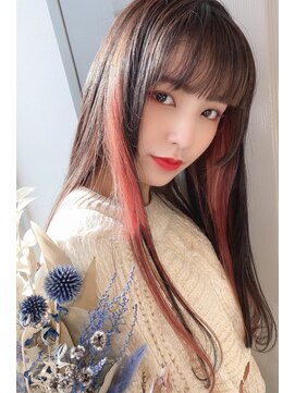 ヘアーズ ベリー 平尾店(hairs BERRY) ★BERRYインナーハイライトエアリーロングフェイスレイヤー艶髪