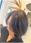 ウェットヘア/レイヤーカット/アッシュベージュ