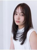 ザクザクレイヤー/20代30代大人かわいい/シースルーバング