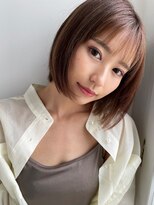 トレヘアー(tRe hair)&nbsp;大人可愛い　アプリコットオレンジ　くびれヘア　20代30代40代