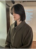 メンズボブウルフメンズミディアムレイヤーカットメンズウルフ