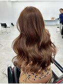 ミディアムヘア暗めカラー/デザインカラー/フェイスフレーミング