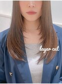 レイヤーカット 透明感カラー