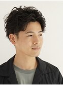メンズパーマ_カールを出しながらふんわりとした仕上げで◎