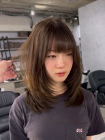 ハーシーバイアポロ 相模大野(HERSHE by apollo)&nbsp;ミディアムヘア/暗めカラー/グランマッシュ/レイヤーカット