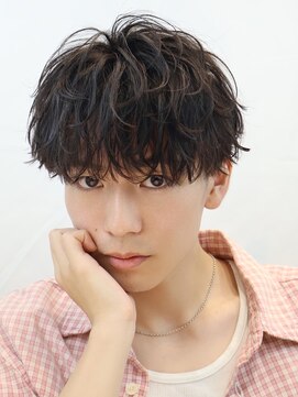 オーシャントーキョー 仙台(OCEAN TOKYO) ショートマッシュスパイラルパーマワンカール黒髪ツーブロック