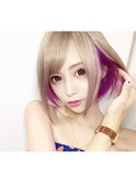 【Lapis新宿】さき吉ちゃん☆パープルインナーカラー