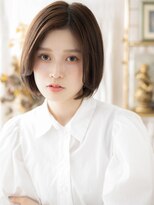 カバーヘア ブリス 戸田公園西口店(COVER HAIR bliss)&nbsp;艶髪かきあげバング切りっぱなしボブc7戸田公園20代30代40代