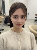 オリーブグレー/ココアベージュ/クラゲヘアー/ストレートボブ