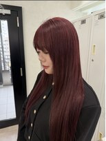 ツキ 横浜店(tuki) 横浜で叶えるレッドブラウンロングヘア
