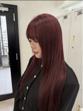 ツキ 横浜店(tuki) 横浜で叶えるレッドブラウンロングヘア