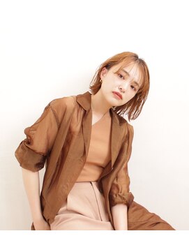 クラップス 金沢文庫店(CLAPS) 切りっぱなしボブ/ブラッドオレンジ/ウェットスタイル