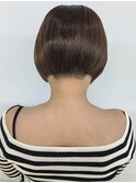 刈り上げ/大人女性/ショートボブ/前下がり/30代/40代/シルバー